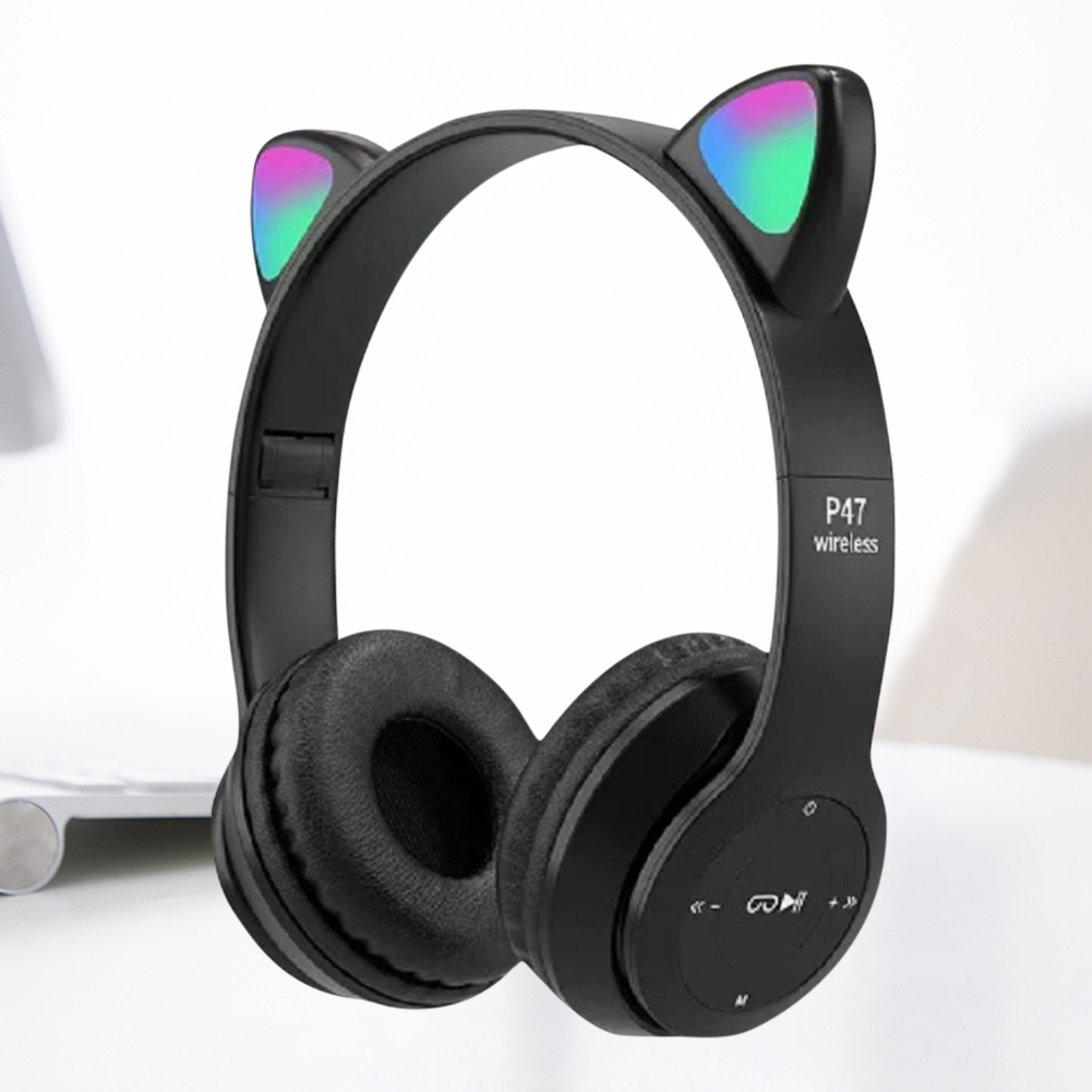 Cat Ear Bluetooth Headset Led - Cute Cat Ear Bluetooth Headphones LED