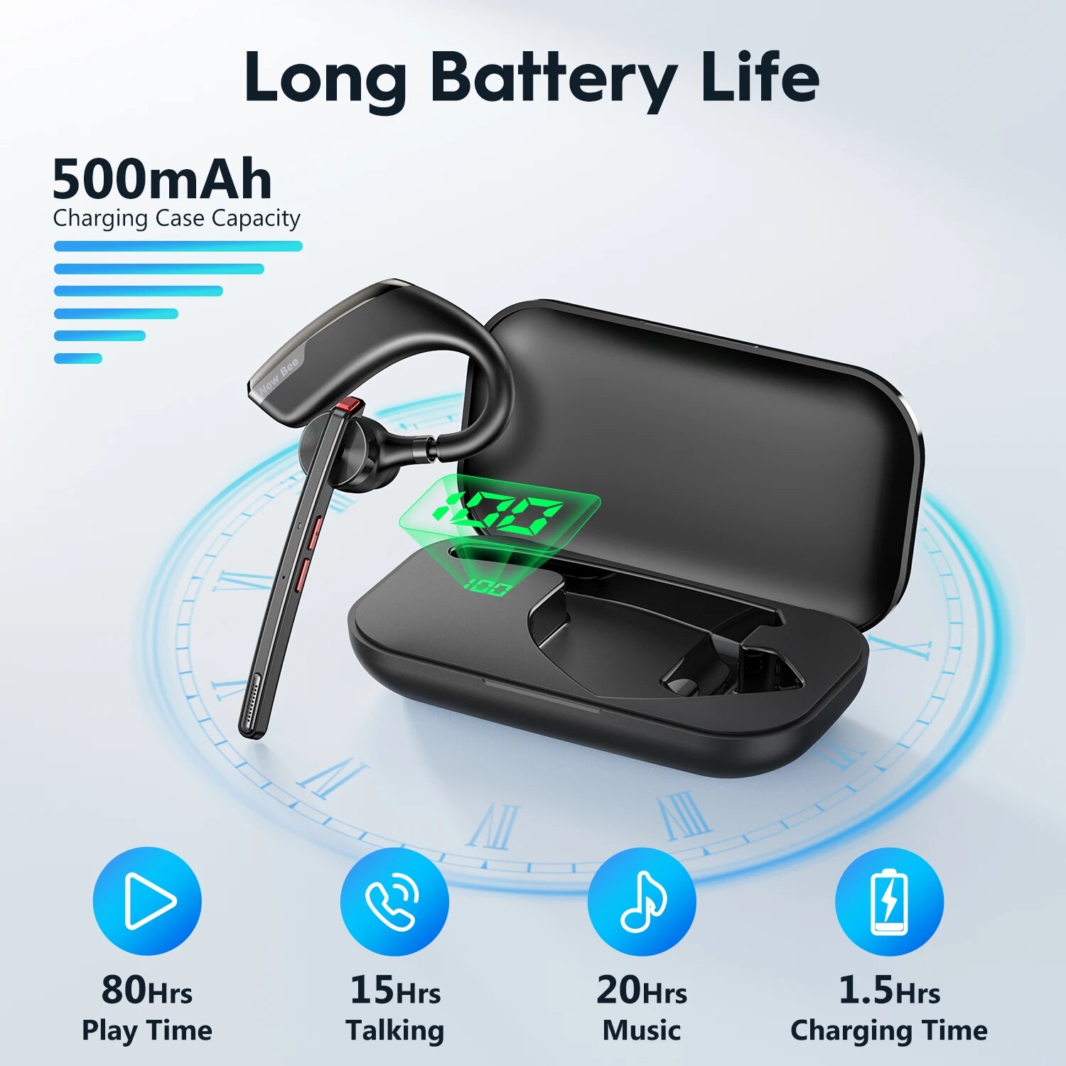 New Bee M51 Bluetooth 5.2 Wire - Open Ear Air Conduction Headphones ulasan dan harga