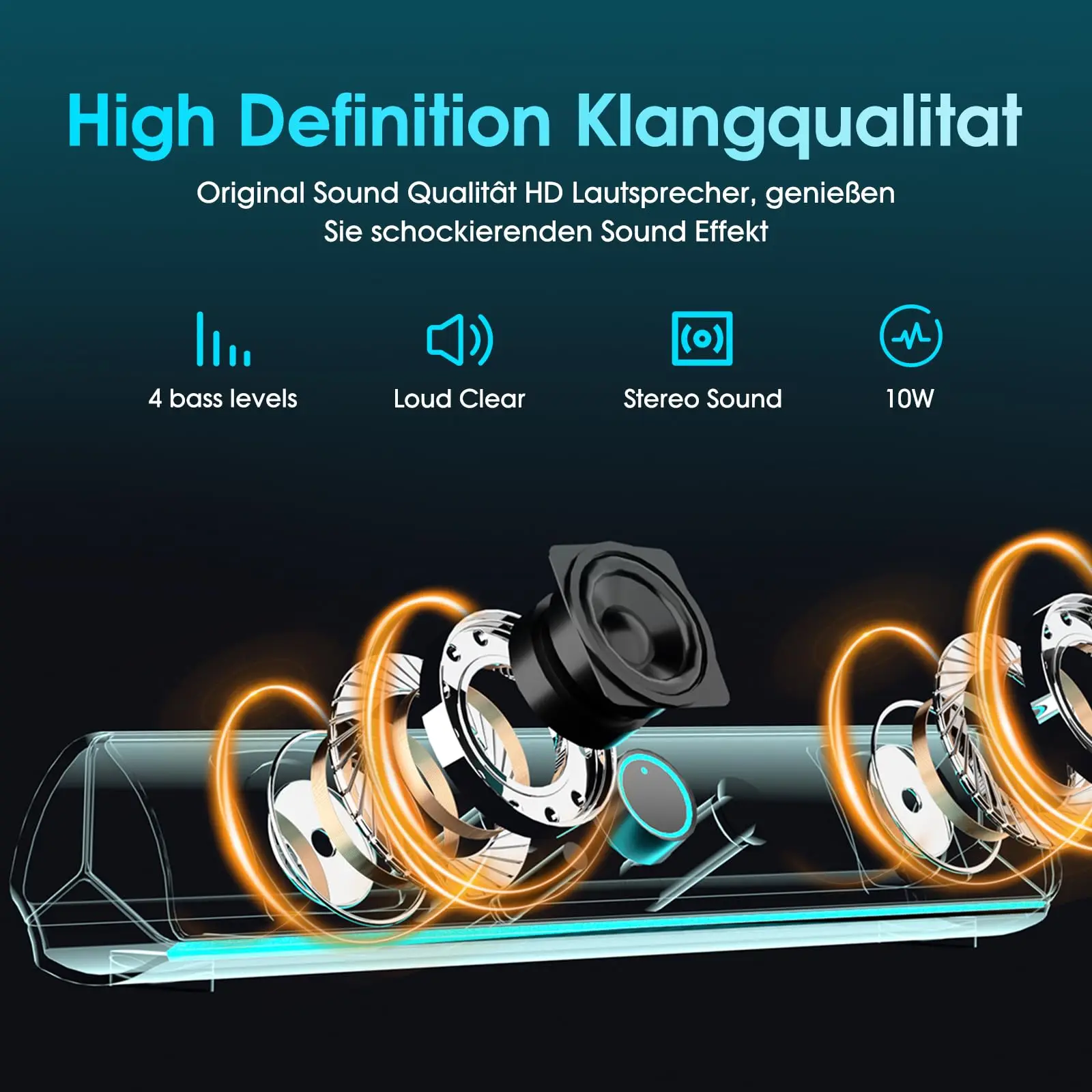 Gaming Soundbar, USB One-Cable - Rgb Computer Soundbar For Pc ulasan dan harga