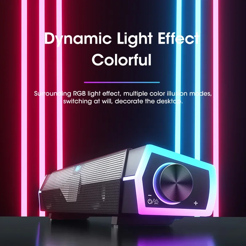 4D Stereo Sound Bar PC Speaker - Rgb Computer Soundbar For Pc ulasan dan harga