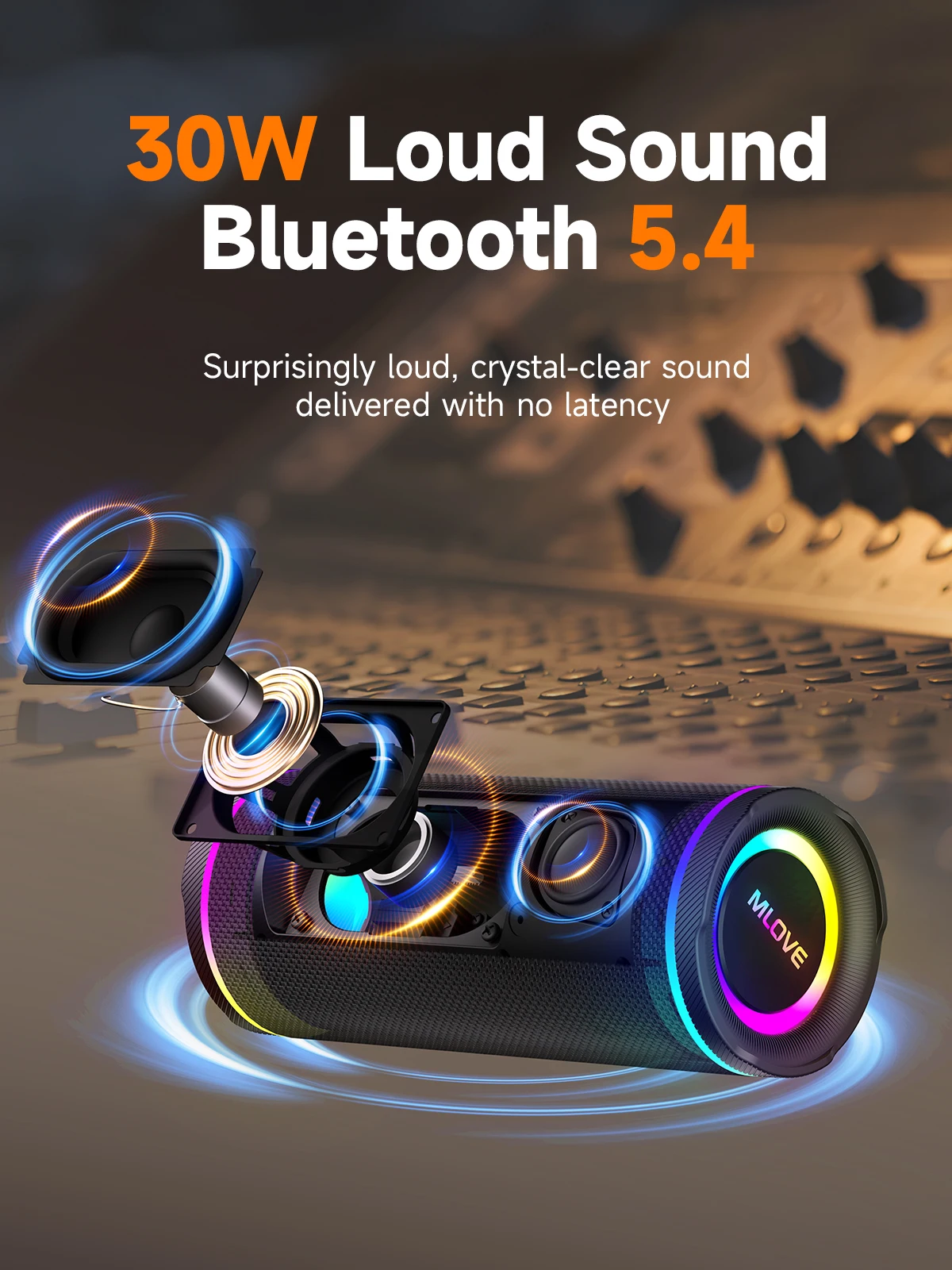 MLOVE E80 Portable Bluetooth S - Portable Bluetooth Speaker Waterproof Ipx7 ulasan dan harga