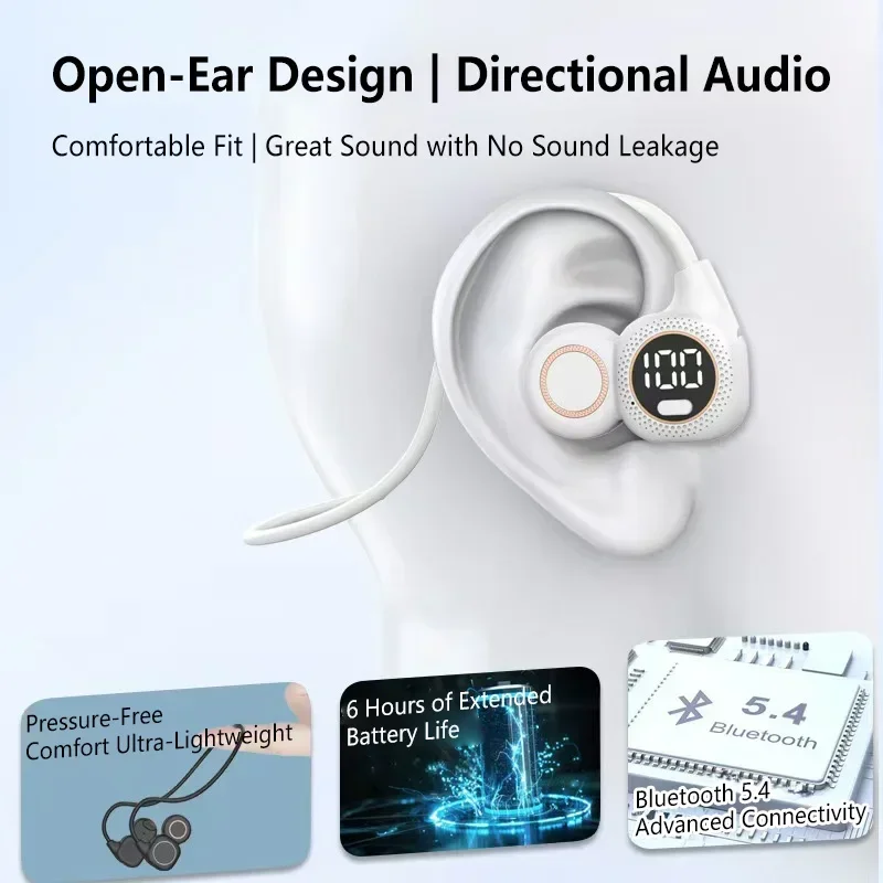 Bone Conduction Bluetooth Earb - Bone Conduction Running Headphones ulasan dan harga