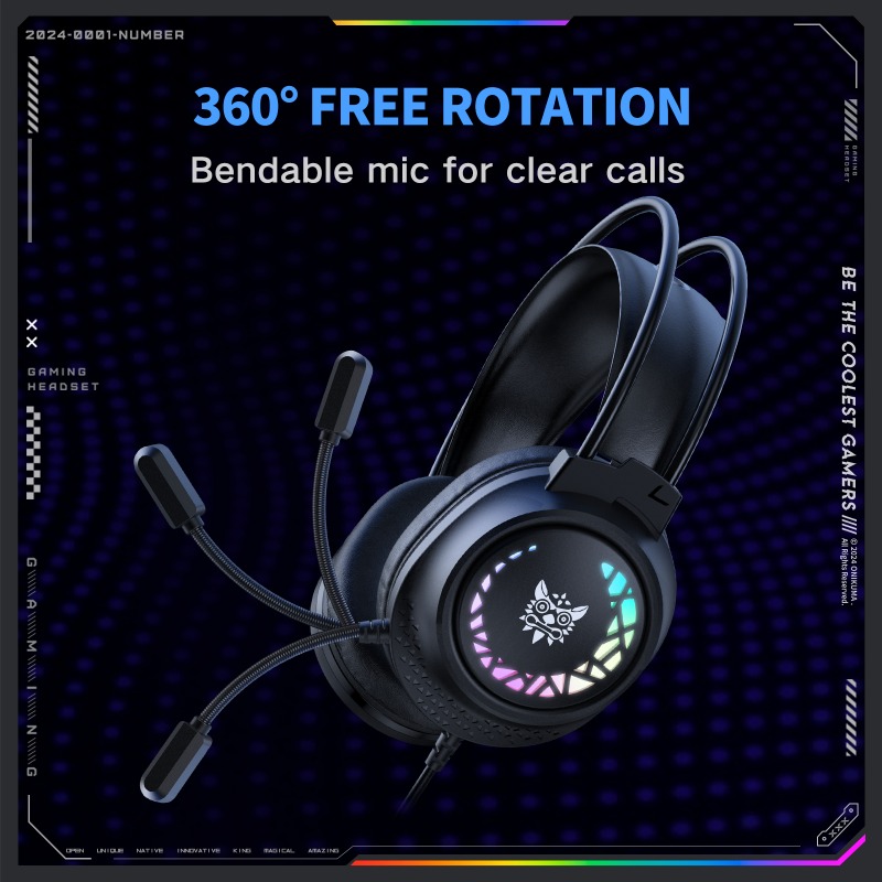 ONIKUMA X92 Wired Gaming Heads - Gaming Headset With Mic Rgb ulasan dan harga