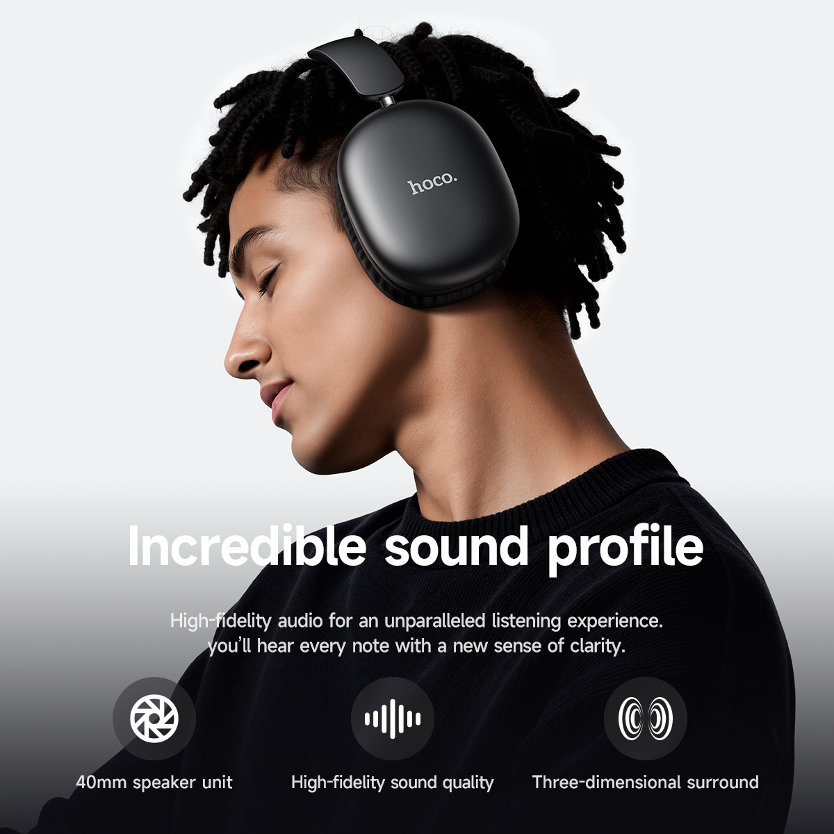 HOCO W73 Folding Bluetooth 6.0 - Anc Wireless Over Ear Headphones ulasan dan harga