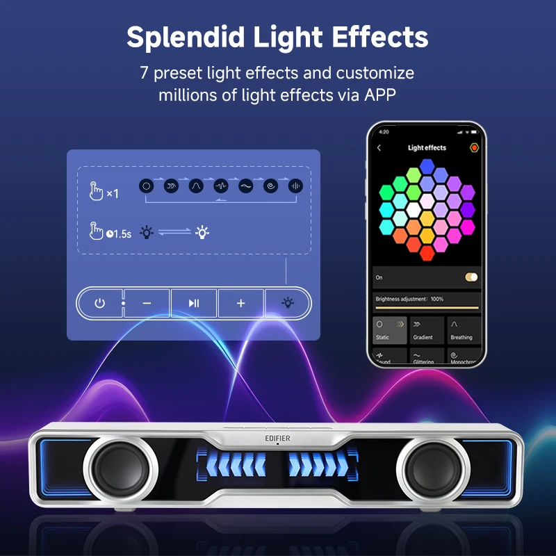 Edifier QS30 Computer Speakers - Rgb Computer Soundbar For Pc ulasan dan harga