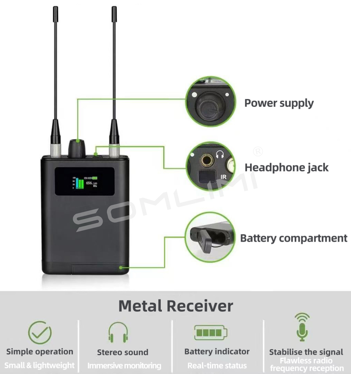 SOMLIMI Professional EM600 In  - In Ear Monitors For Singers ulasan dan harga