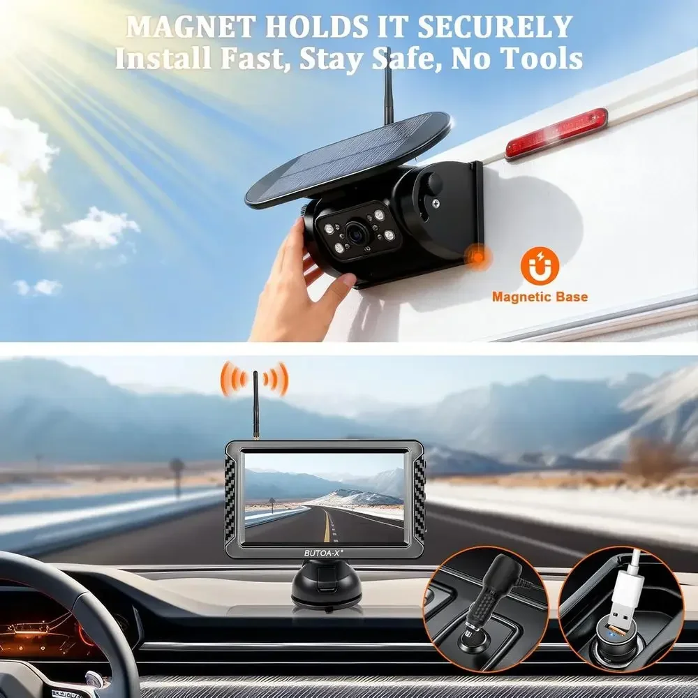 X5 Magnetic Solar Wireless Bac - Cameras ulasan dan harga