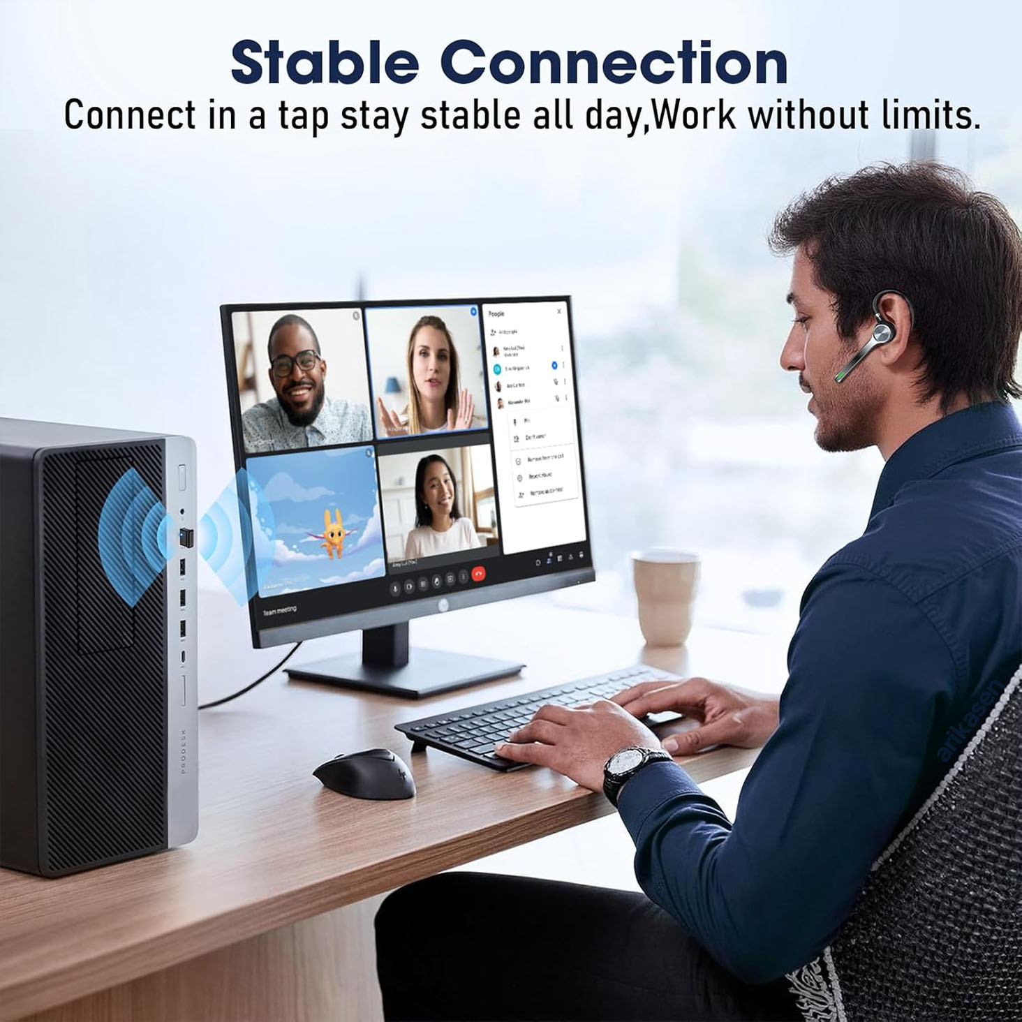 Wireless Headset Single-Ear Bl - Open Ear Air Conduction Headphones ulasan dan harga