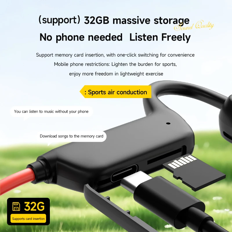 Bone Conduction Bluetooth Earb - Anc Wireless Over Ear Headphones ulasan dan harga