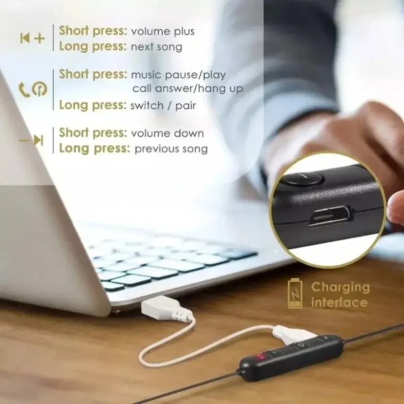 Neckband Bluetooth Earphones I - Magnetic Neckband Sports Earphones ulasan dan harga