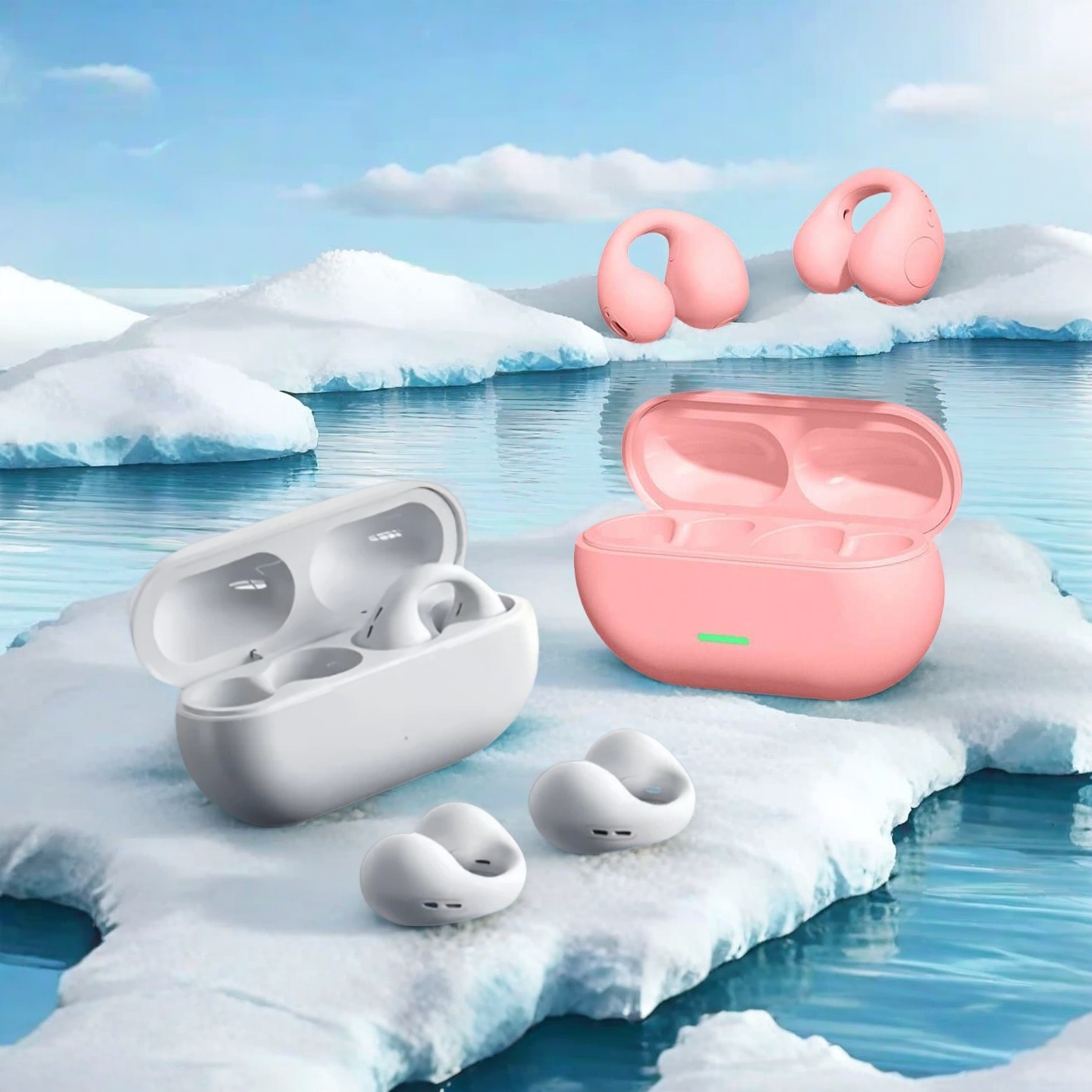 Wireless Ear Clip On Earphone  - Open Ear Air Conduction Headphones ulasan dan harga